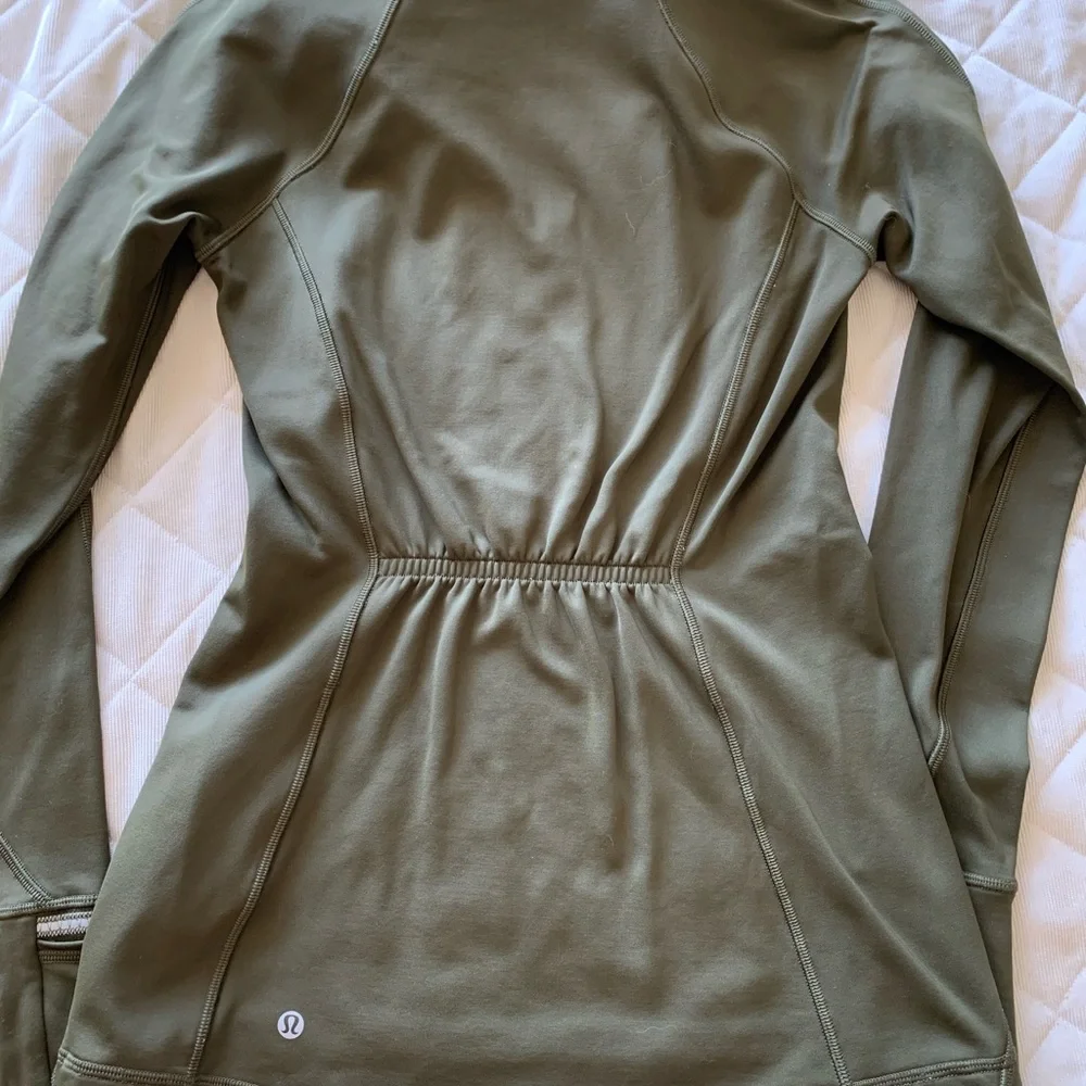Lululemon Olive 1/4 Zip Fleece